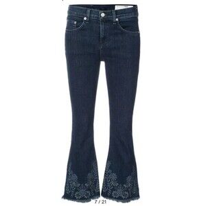 RAG & BONE Crop Flare In Blue Women’s Jeans Size 28 New with Tags